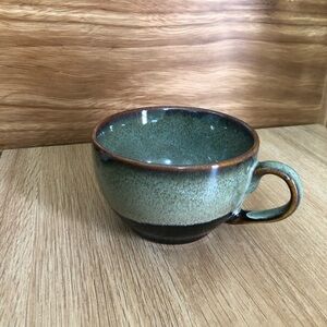 Blue Black Ceramic Cappuccino Mug(Handmade)